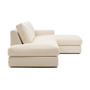 Kave Home Alea 5-zitsbank met chaise longue rechts Ecru
