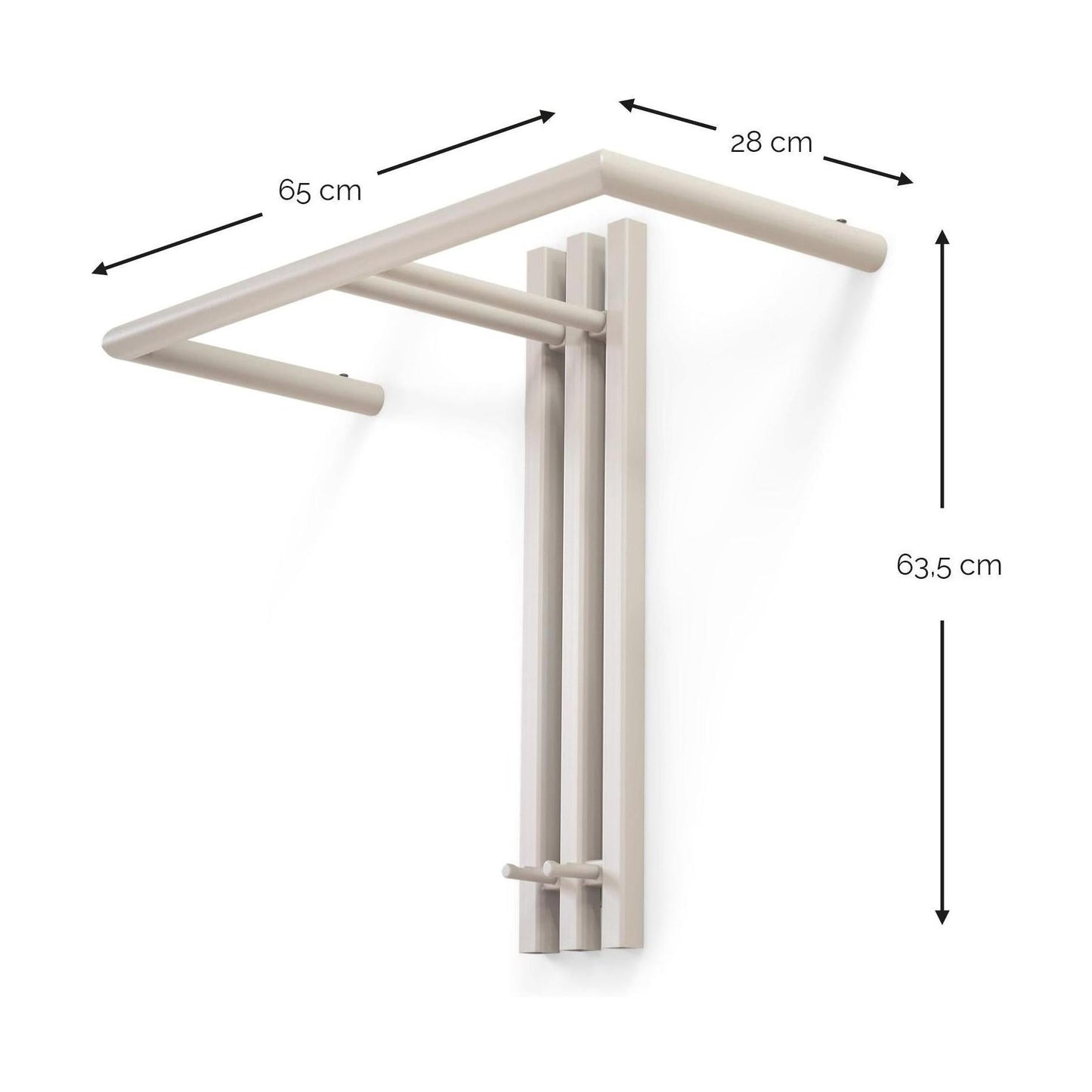 Spinder Design Senza 1 wandkapstok Silky Taupe