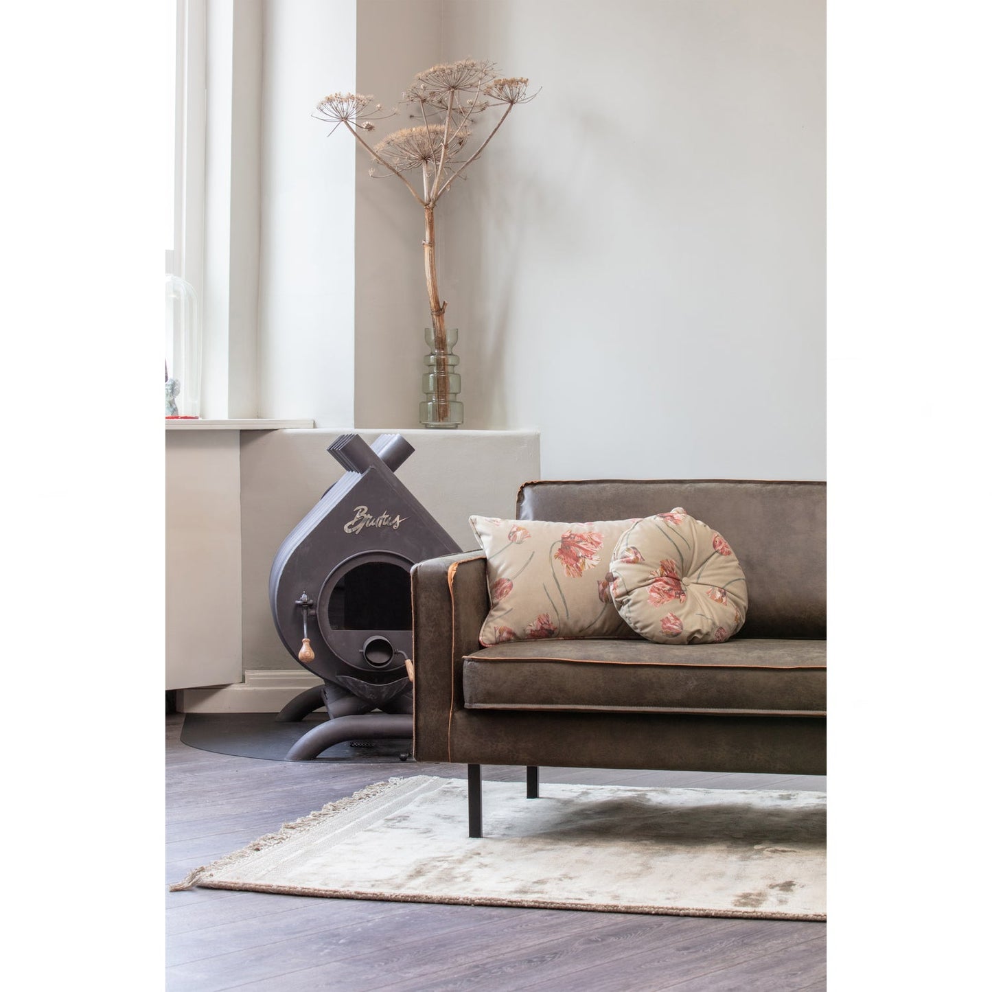WOOOD Rodeo daybed links eco-leer Olijfgroen