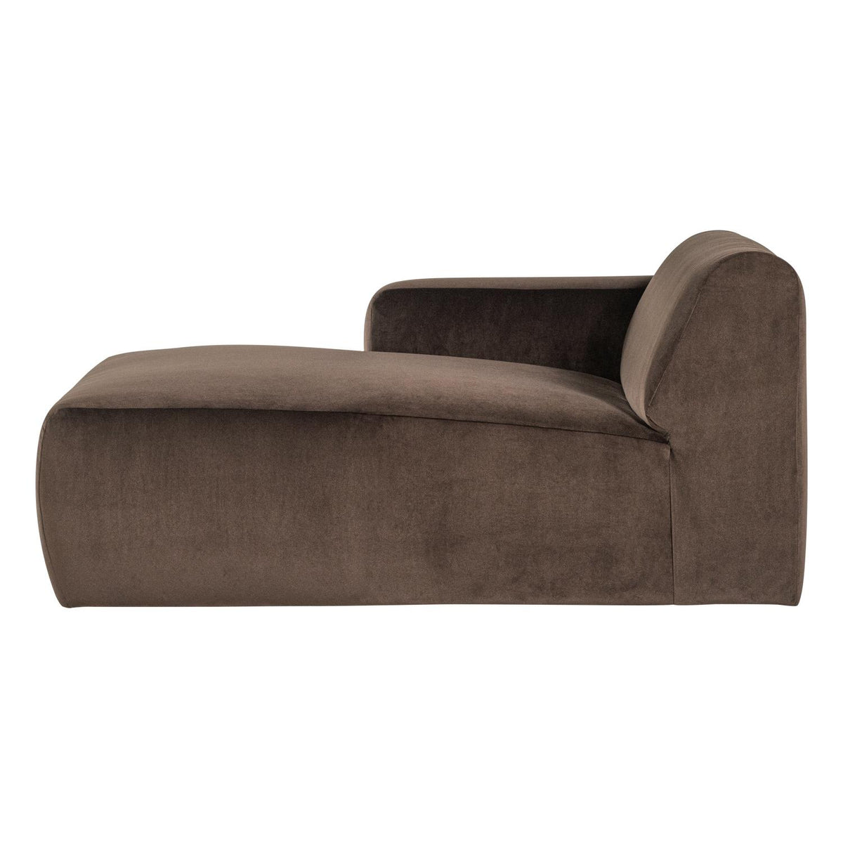 WOOOD Mojo Base chaise longue bank arm links velvet Bruin