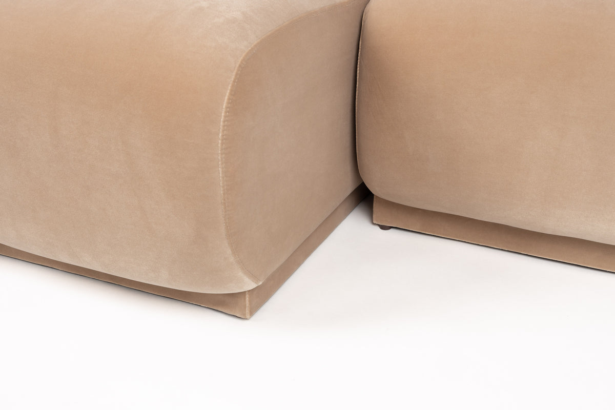 Zuiver Hazel 3,5-zitsbank Chaise Longue links Beige
