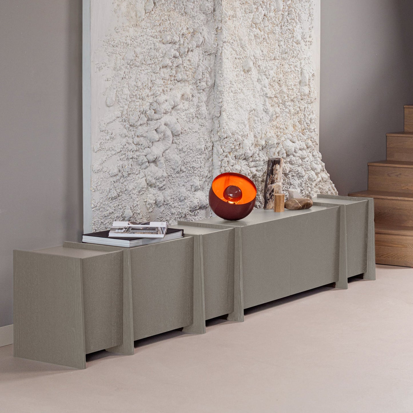 WOOOD Brock tv-meubel 102 cm Warmgrijs