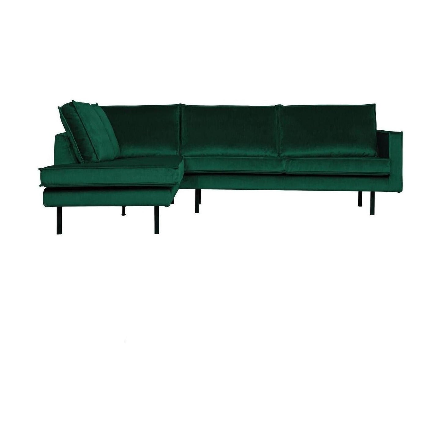 WOOOD Rodeo hoekbank links velvet Bosgroen