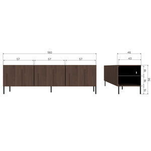 WOOOD Bono Gravure tv-meubel Bruin