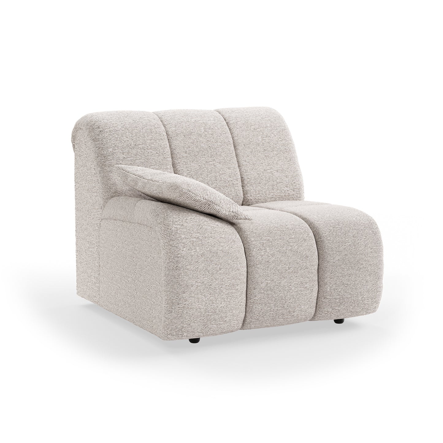 HKliving Wave bank left low arm Sneak Light Grey