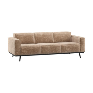 WOOOD Statement 3-zitsbank Chenille Velvet Taupe