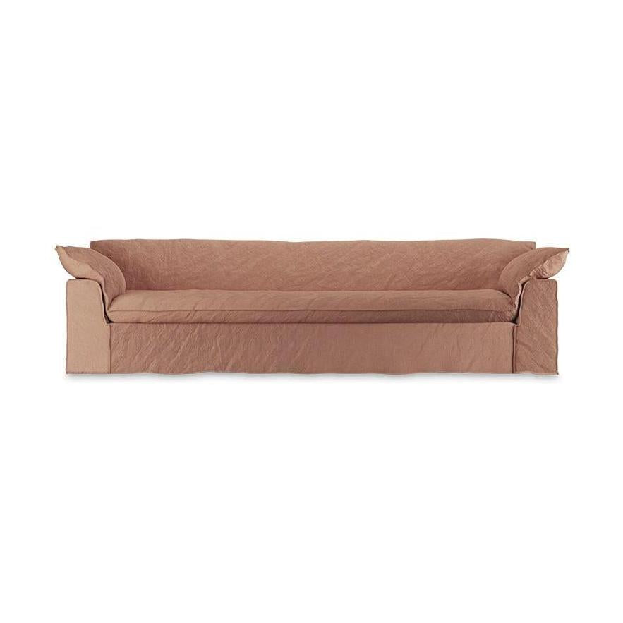 HKliving Nomad bank 305 cm Linen Dusty Rose