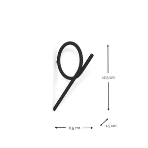 Spinder Design Tuba Small wandhaak Zwart