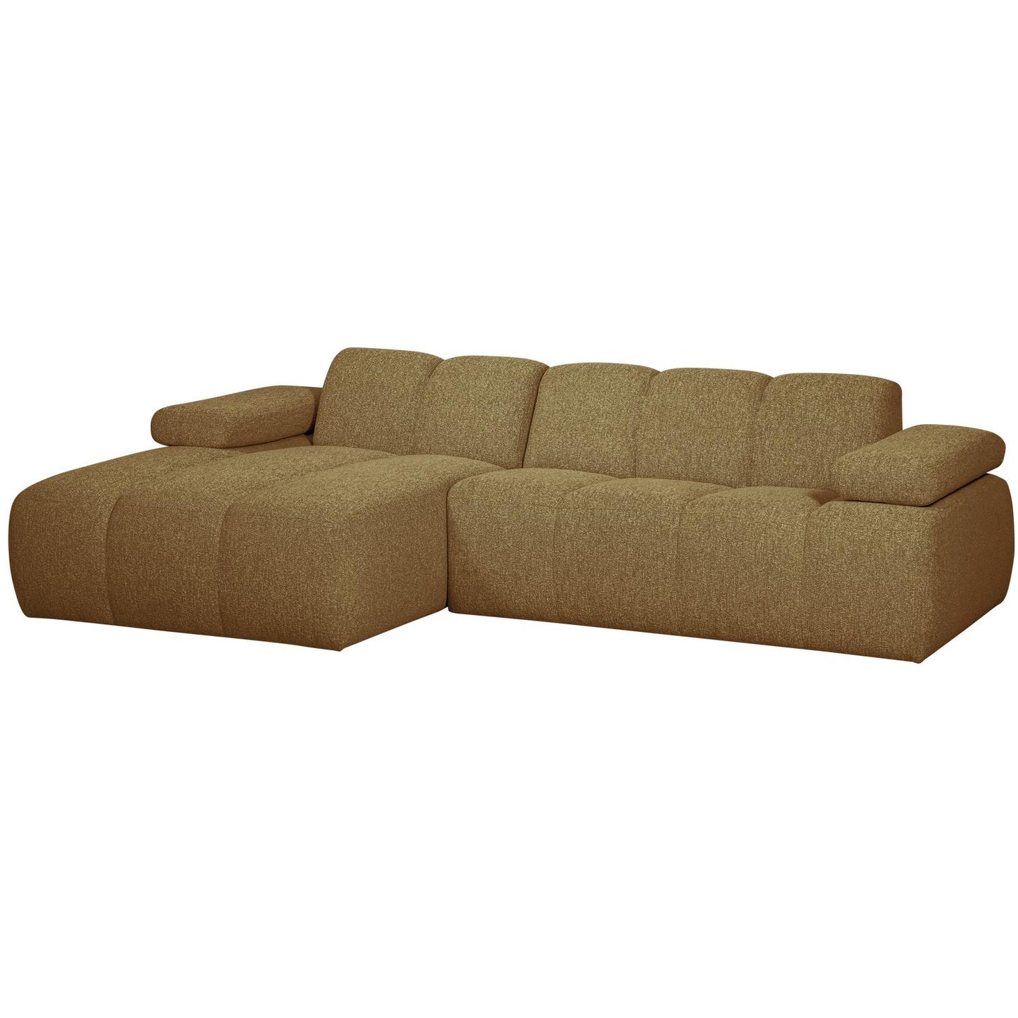 WOOOD Mojo chaise longue bank links bouclé Geel/Bruin Melange