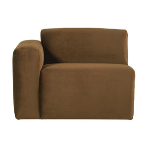 WOOOD Mojo Base 1-zits bank arm links velvet Honinggeel