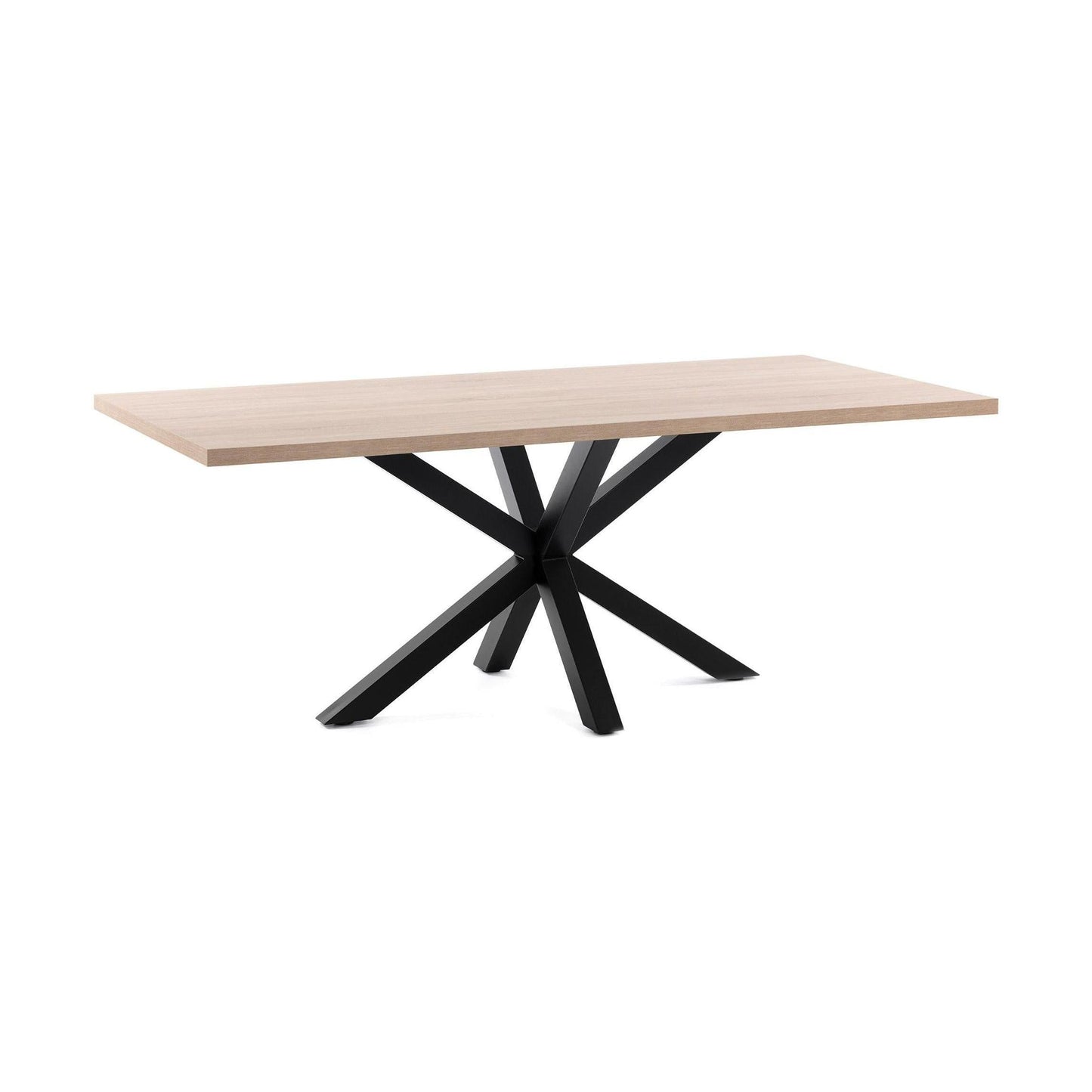 Kave Home Argo eettafel rechthoek 160x100 cm Natural/Black