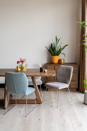 Jesper Home Ikata eetkamerstoel Funky Fudge cross steel