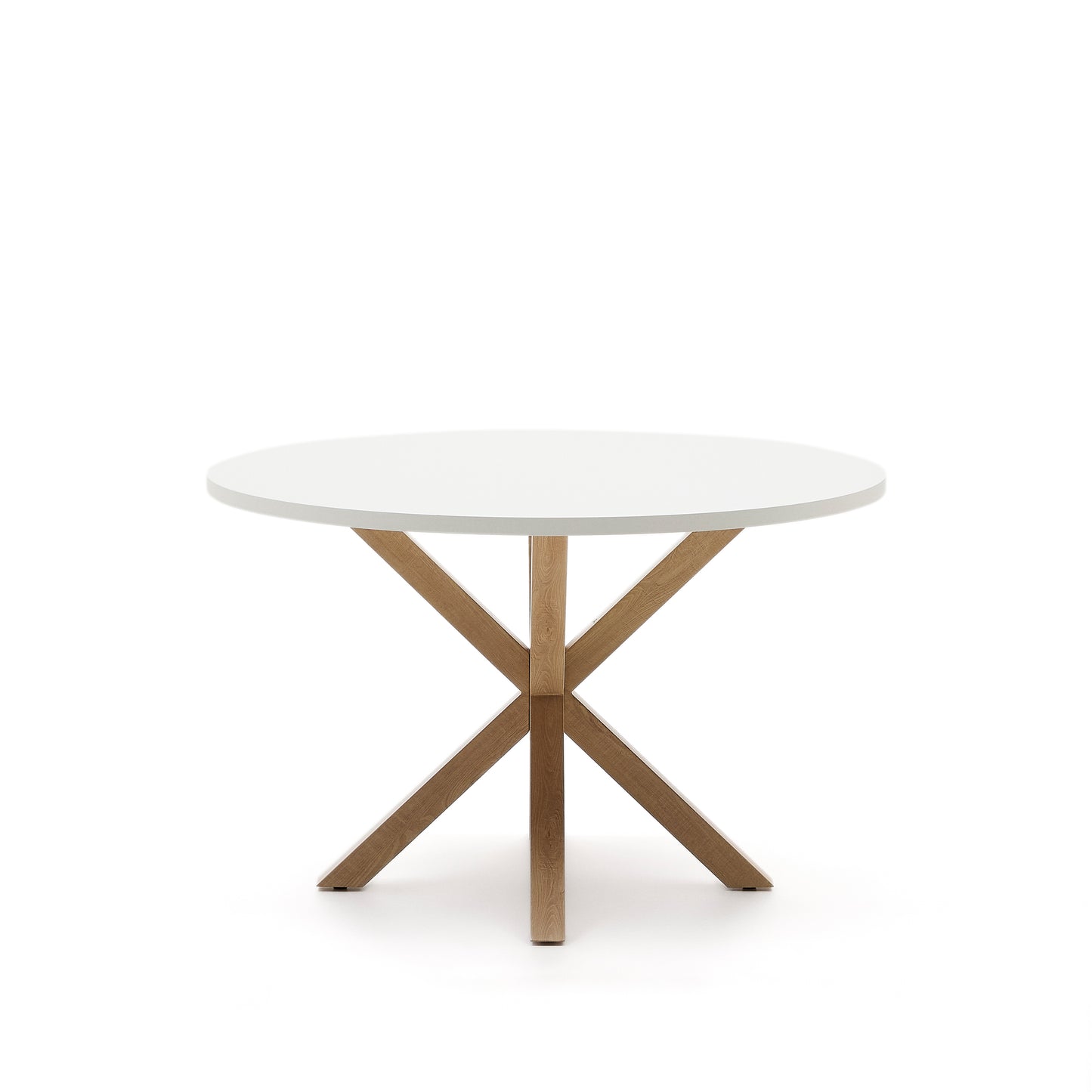 Kave Home Argo eettafel rond Ø120 cm White/Natural