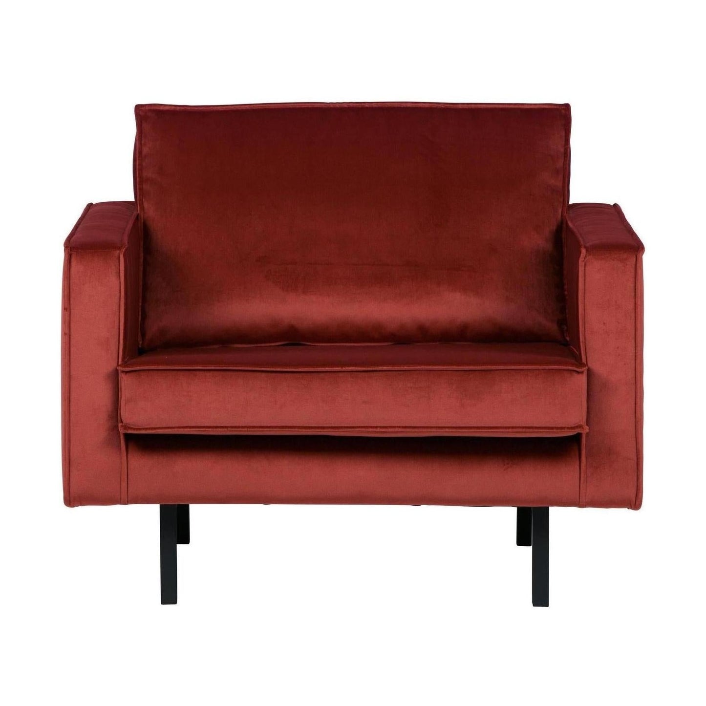 WOOOD Rodeo fauteuil velvet Kastanjebruin