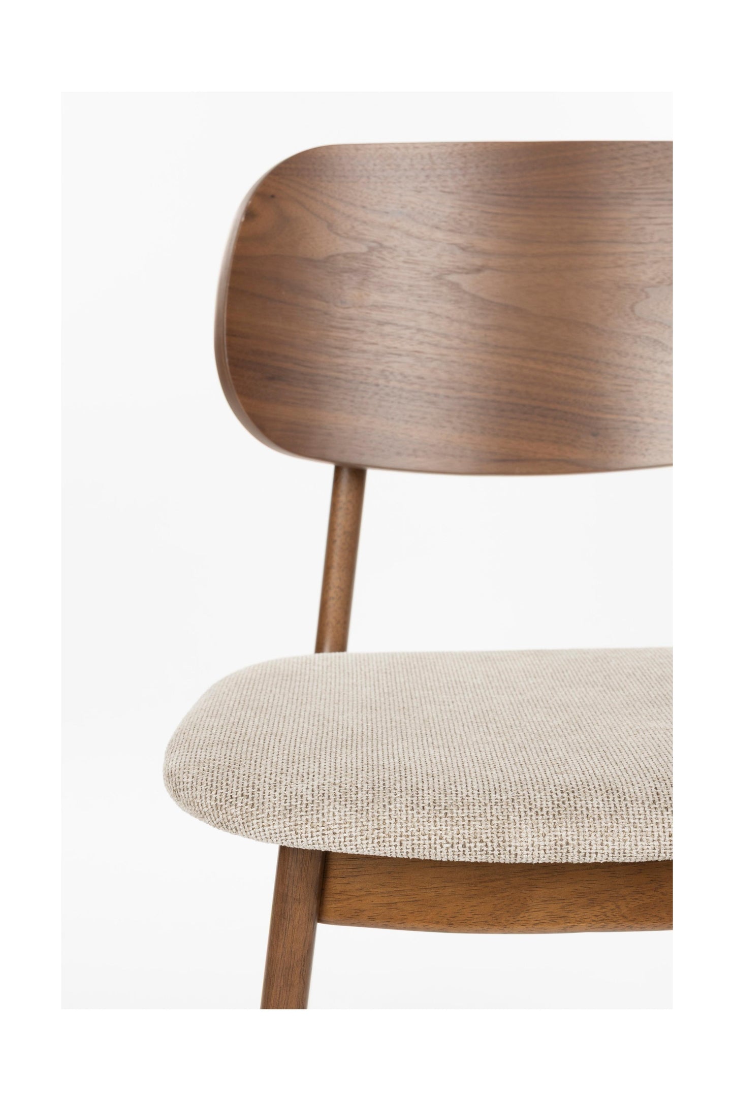 Dutchbone Marais eetkamerstoel Beige/Walnoot