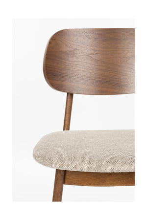 Dutchbone Marais eetkamerstoel Beige/Walnoot