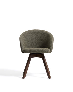 Kave Home Marvin eetkamerstoel chenille Groen