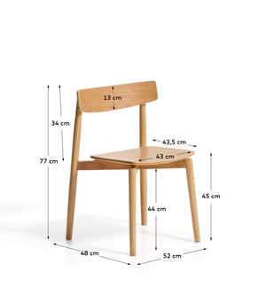 Kave Home Evera eetkamerstoel Beige