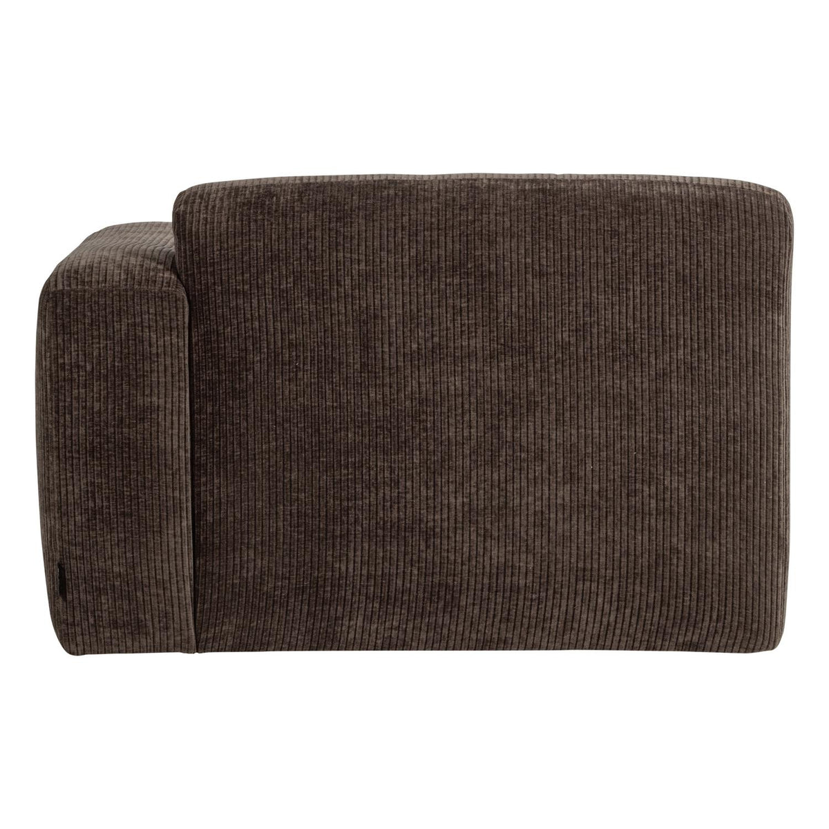 WOOOD Mojo Base chaise longue bank arm rechts rib Bruin