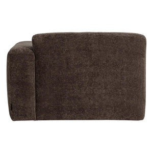 WOOOD Mojo Base chaise longue bank arm rechts rib Bruin