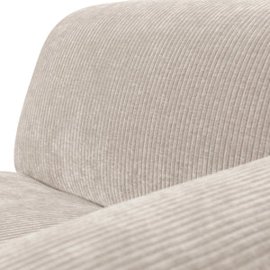 WOOOD Mojo Base chaise longue bank arm rechts rib Ecru