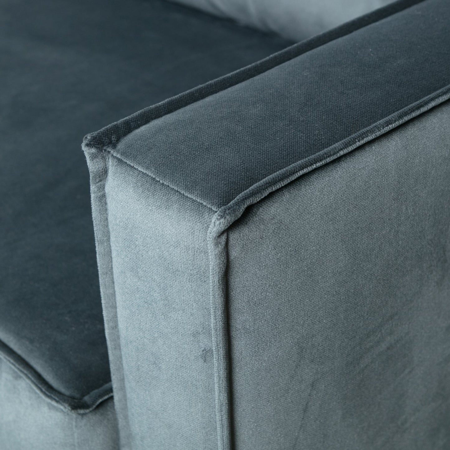 WOOOD Rodeo hoekbank links velvet Groenblauw