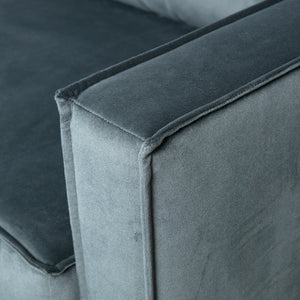 WOOOD Rodeo hoekbank links velvet Groenblauw