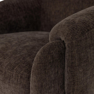 WOOOD Moru fauteuil chenille Donkerbruin