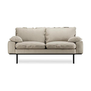 HKliving Retro 2-zitsbank Pure Ivory
