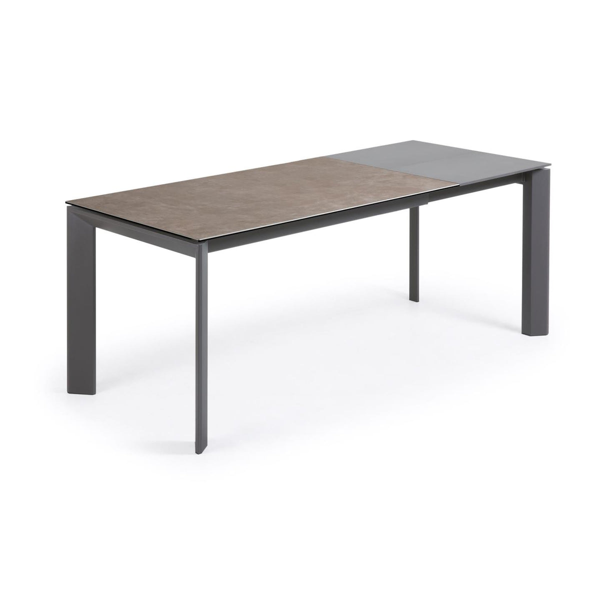 Kave Home Axis eettafel uitschuifbaar 140/200x90 cm Grijs