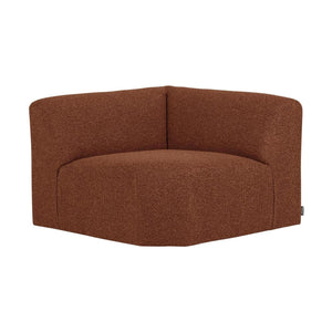 WOOOD Mojo Base bank hoekelement recht bouclé Roestbruin Melange