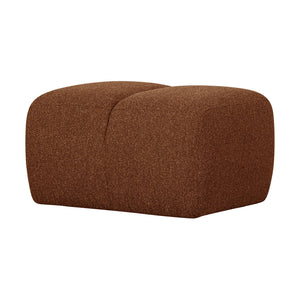 WOOOD Mojo poef bouclé Roestbruin Melange