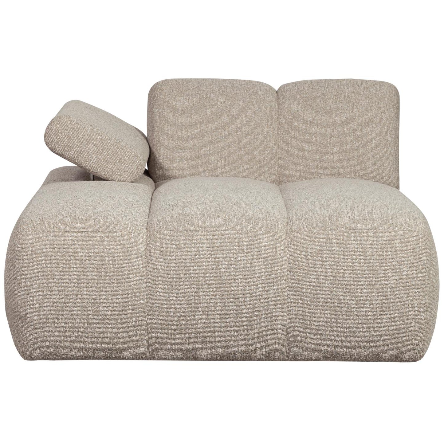 WOOOD Mojo chaise longue bank arm links bouclé Beige Melange