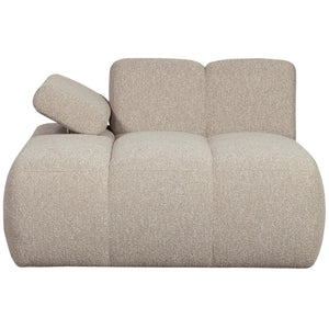 WOOOD Mojo chaise longue bank arm links bouclé Beige Melange