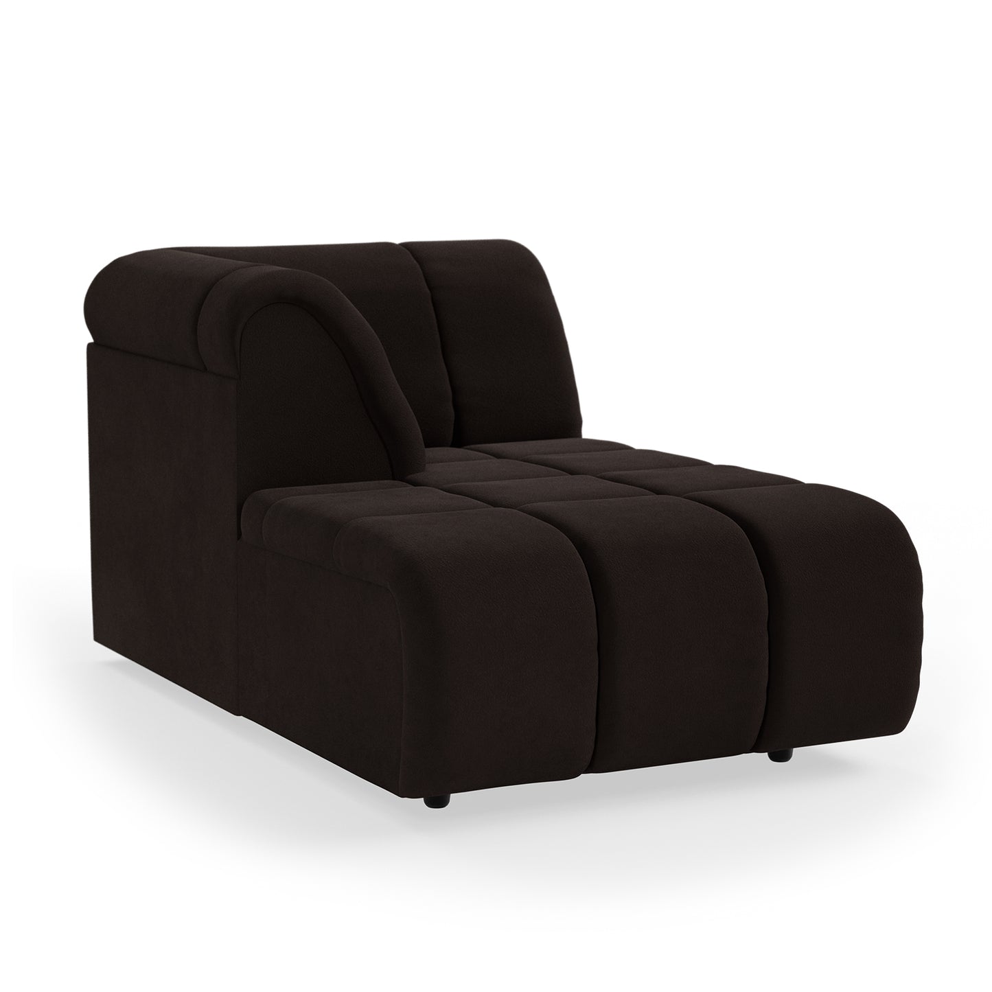 HKliving Wave bank left divan Royal Velvet Espresso
