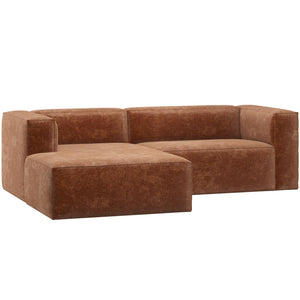 WOOOD Bean chaise longue bank links Chenille Velvet Terra