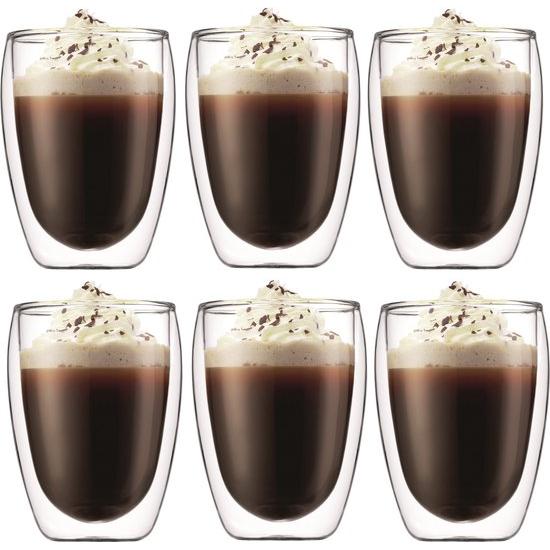 Bodum Pavina theeglas dubbelwandig 350 ml Set van 6 Stuks