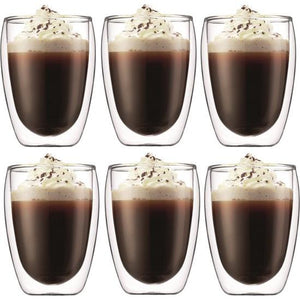 Bodum Pavina theeglas dubbelwandig 350 ml Set van 6 Stuks