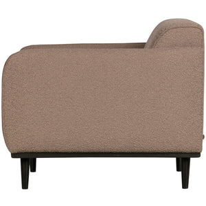 WOOOD Statement fauteuil met arm Bouclé Nougat