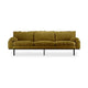 HKliving Retro 4-zitsbank Royal Velvet Olive