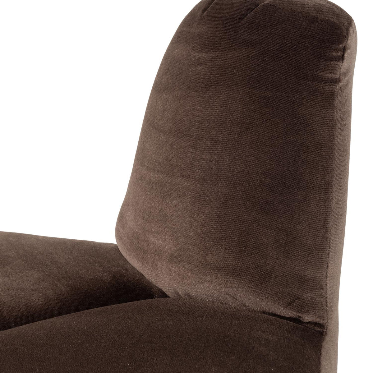 WOOOD Mojo eetbank hoek rond rugleuning velvet Bruin