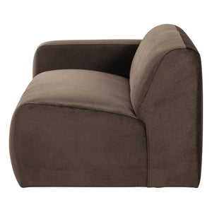WOOOD Mojo Base 2-zits bank arm links velvet Bruin