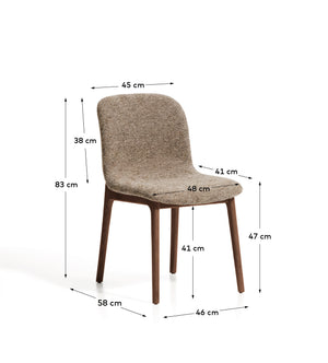 Kave Home Elnor eetkamerstoel Brown