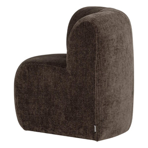 WOOOD Mojo Base eetbank hoek met rugleuning rib Bruin
