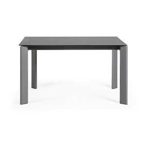 Kave Home Axis eettafel uitschuifbaar 140/200x90 cm Donkergrijs