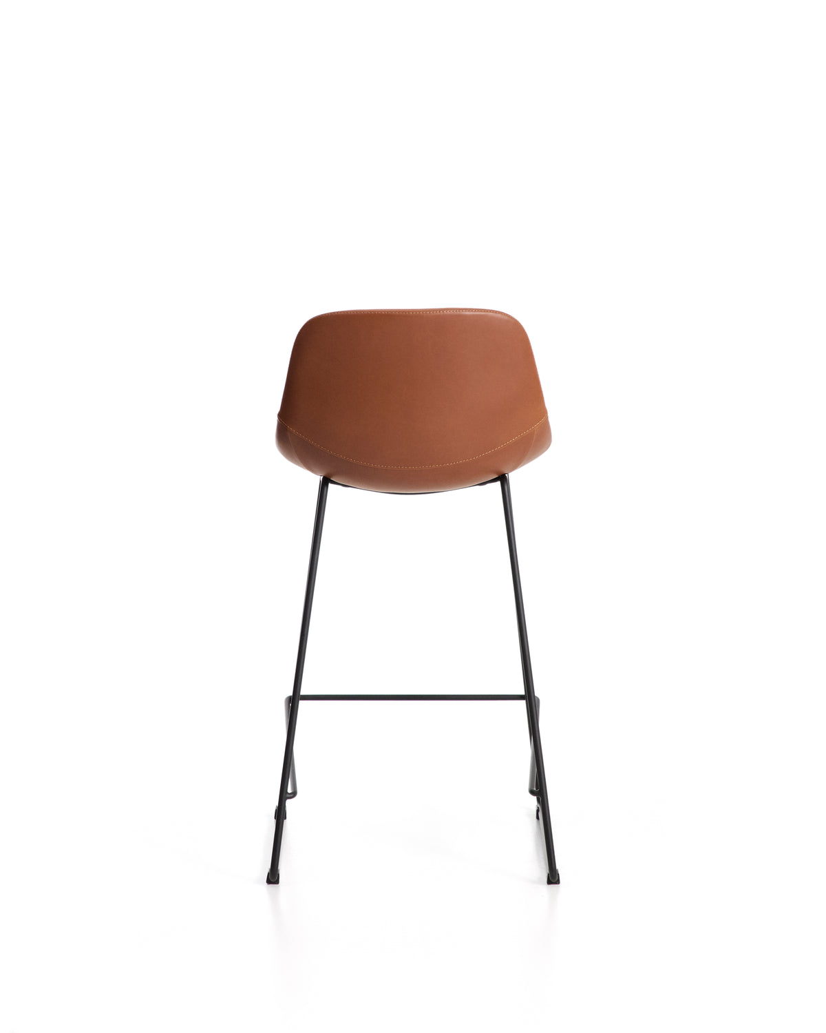 Kave Home Zahara barkruk H65 kunstleer Bruin