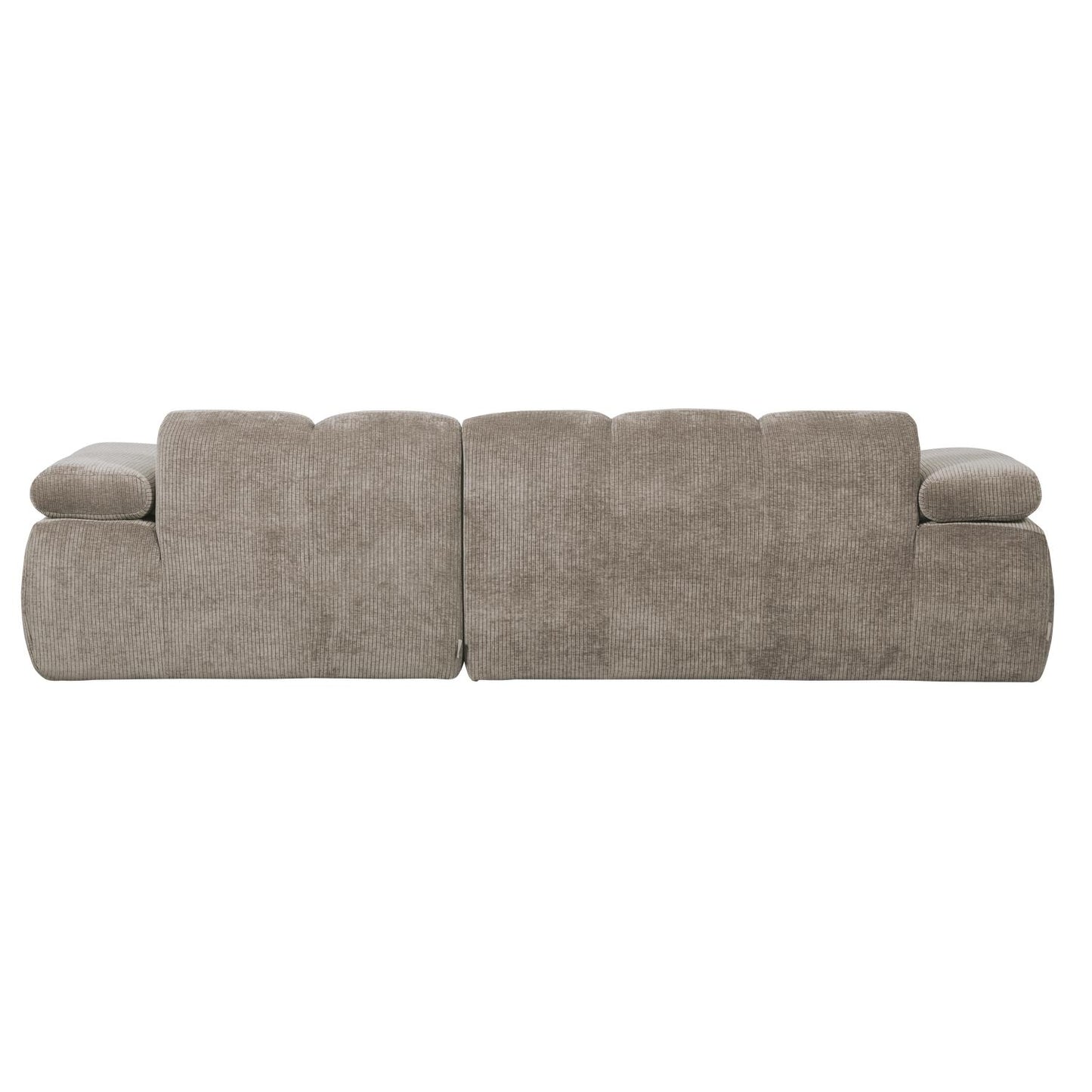 WOOOD Mojo chaise longue bank rechts ribstof Donkerzand