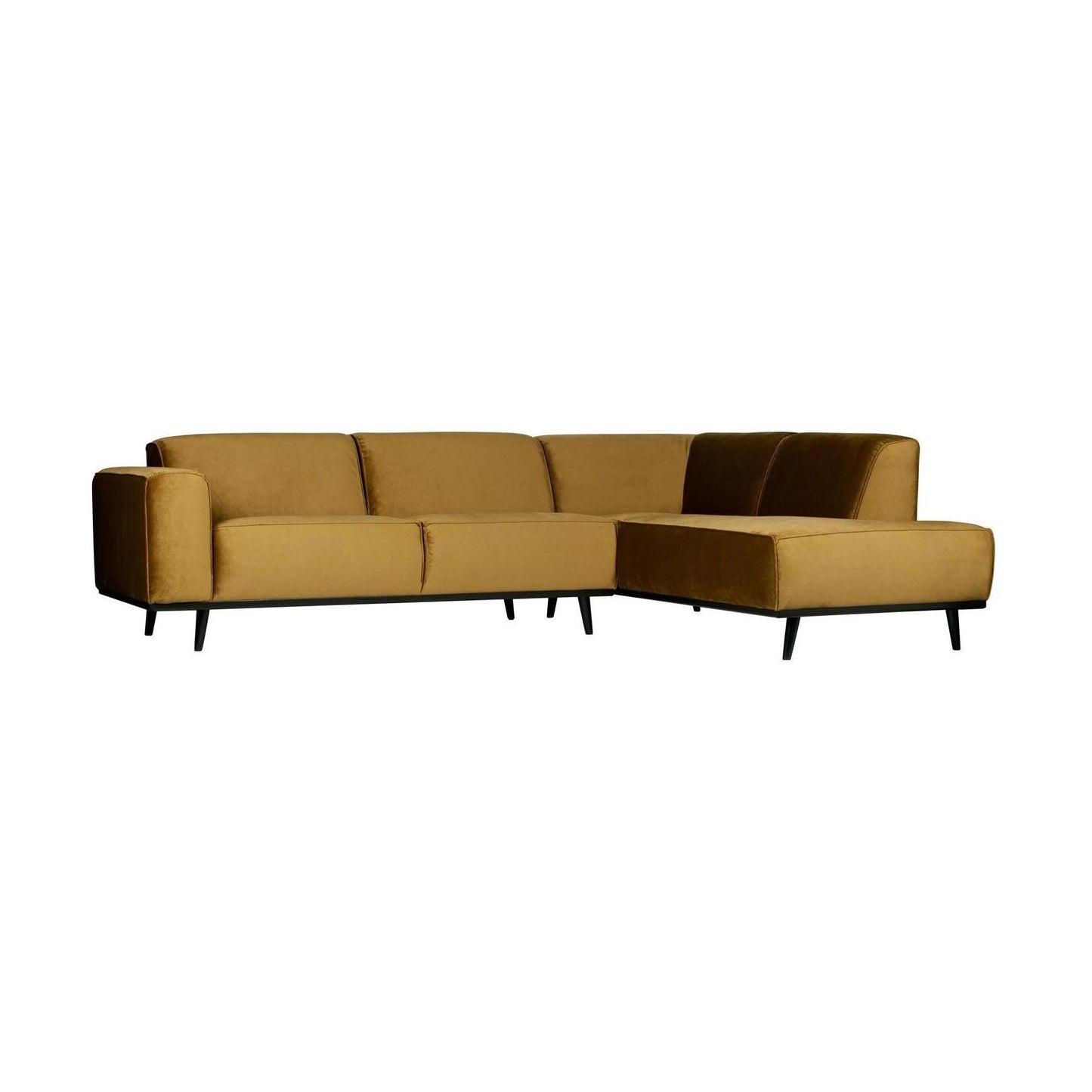 WOOOD Statement hoekbank rechts Velvet Honinggeel