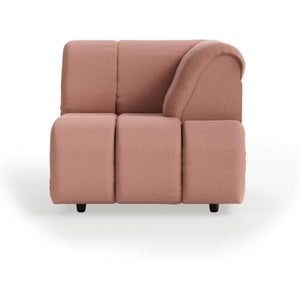 HKliving Wave bank right high arm Linen Dusty Rose