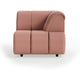 HKliving Wave bank right high arm Linen Dusty Rose